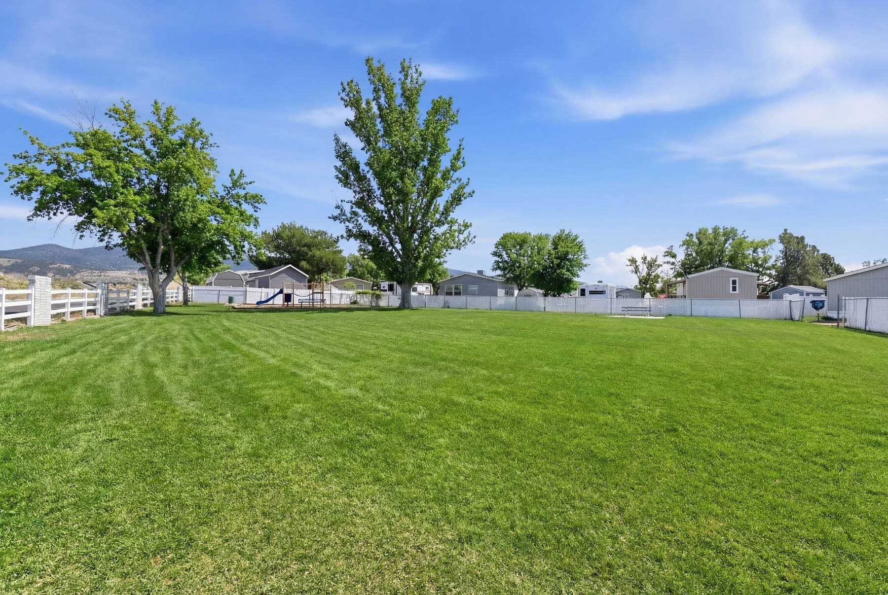 Green space and RV sites at Cowboy RV